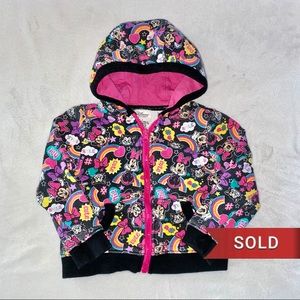 🛍 3/$12 Disney Store Minnie Zip-Up Hoodie Size 3T
